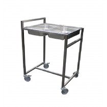 Chariot cuvier gastronome, inox, L 630 x P 740 x H 1010 mm
