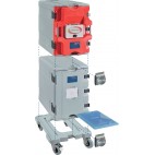 Coffre isotherme avec porte chauffante 2 conteneurs AF12 et 1 chariot