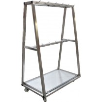 Chariot pour viande, 32 dents, inox AISI 304 L 1800 x P 700 x H 1800 mm
