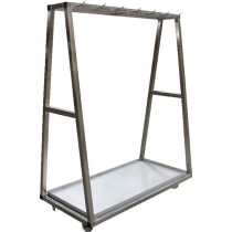 Chariot pour viande, 11 dents, inox AISI 304 L 1200 x P 700 x H 1800 mm