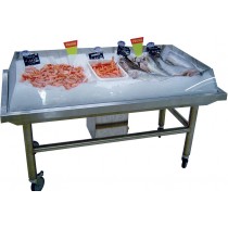 Module d'animation roulant, inox AISI 304, L 1500 x P 800 mm 