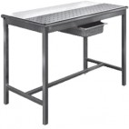 Table de dessouvidage mixte centrale avant-arrière, inox aisi 304 , profondeur 700 mm