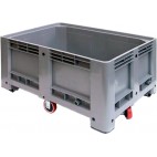 Bac à glace monobloc roulant polyéthylène 350 L L 1200 x P 800 x H 580 mm