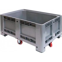 Bac à glace monobloc roulant en polyéthylène, 650 L, L 1200 x P 1000 x H 760 mm