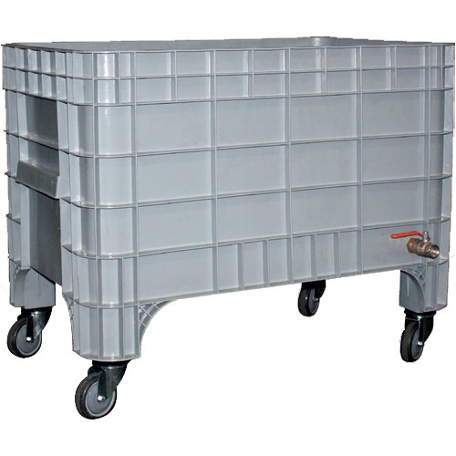 Bac à glace monobloc roulant en polyéthylène, 500 L, L 1170 x P 790 x H 920 mm Bac à glace monobloc roulant en polyéthylène, 500 L, L 1170 x P 790 x H 920 mm