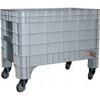 Bac à glace monobloc roulant en polyéthylène, 500 L, L 1170 x P 790 x H 920 mm