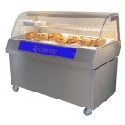 Vitrine de présentation à roulette, Inox, MAP HOT 1410, L 1410 x P 775 x H 1210 mm