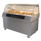 Vitrine de présentation à roulette, Inox, MAP HOT 1410, L 1410 x P 775 x H 1210 mm