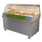 Vitrine de présentation à roulette, Inox, MAP HOT 1410, L 1410 x P 775 x H 1210 mm