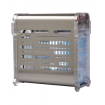 Carter inox et abs transparent avec lampes à économie d'energie, L 260 x P 130 x H 270 mm