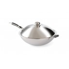 Wok inox pour induction diamètre Ø: 360 hauteur 180 mm