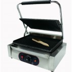 Panini grill, dessus et dessous rainurés, inox, L 430 x P 370 x  H 210 mm