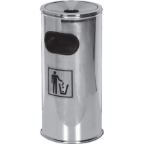 Poubelle cuisine avec cendrier inox , Ø 350 mm , H- 750 mm