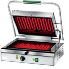 Panini grill de contact vitrocéramique, inox, L 490 x P 450 x H 190 mm