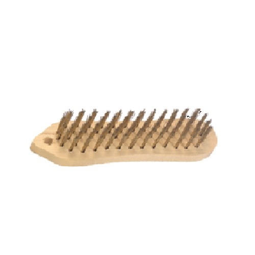 Brosse métallique violon fils ronds en acier laitonné L 170 x P 51 mm Brosse métallique violon fils ronds en acier laitonné L 170 x P 51 mm
