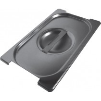 Couvercle à encoches pour bacs avec anses escamotables type GN1/6