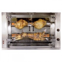Rôtissoire à broche gaz, MECHOUI G 2 broches sans chassis, inox, L 1530 x P 600 x H 970 mm