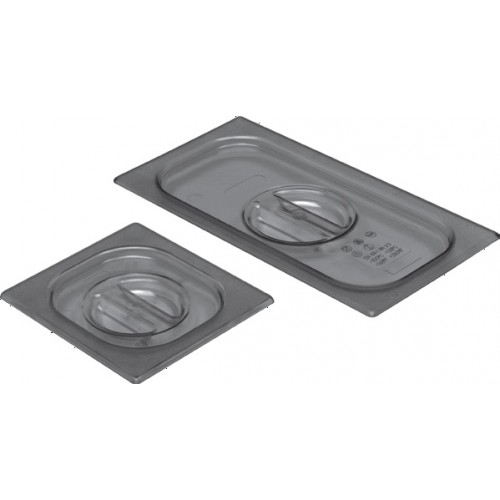 Couvercle standard pour bac gastronorme en copolyesther "Tritan™" sans Bisphénol A type GN1/2 Couvercle standard pour bac gastronorme en copolyesther "Tritan™" sans Bisphénol A type GN1/2