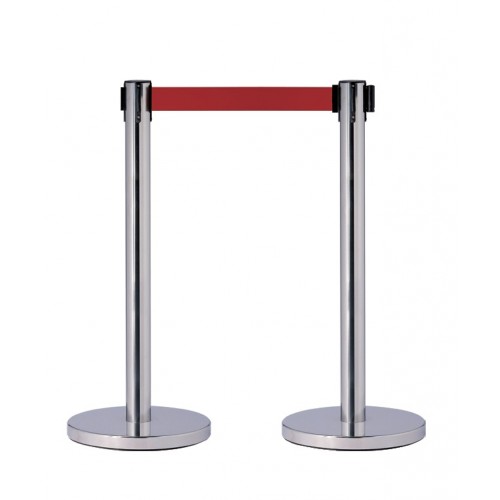 Poteau file d'attente inox Ø 65 x H 940 mm Poteau file d'attente inox Ø 65 x H 940 mm