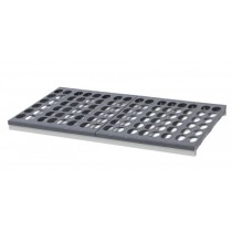 Clayette Polymère 5611 pour rayonnage FERMOSTOCK 5611 (maxi.90 kg / niveau), L 650 x P 460 mm