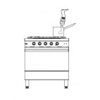 Mixer plongeant, Mini MP 240 Combi spécial petite préparation, Longueur totale avec tube / fouet : 535 / 550 mm, Ø 78 mm