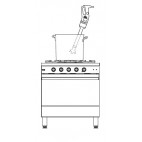 Mixer plongeant, compacte CMP 300 combi spécial restauration, Longueur totale avec tube / fouet : 700 / 610 mm, Ø 125 mm