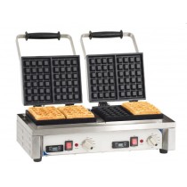 Gaufrier double ouverture 90°, châssis en acier inoxydable, 1600 W