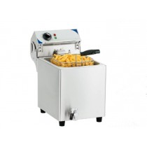 Friteuse électrique avec vanne de vidange, 7 litres, en acier inoxydable, 2800 W