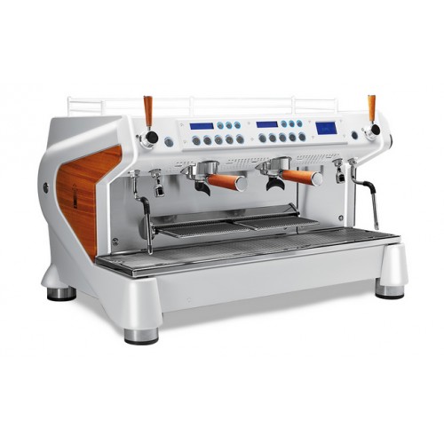 Machine à café professionnelle traditionnelle 3 groupes, CONTI Monte Carlo "WOOD&WHITE" Machine à café professionnelle traditionnelle 3 groupes, CONTI Monte Carlo "WOOD&WHITE"