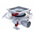 Siphon Eskis HygieneFirst avec grilles inox, sortie horizontale, 300 x 300 mm, Ø 157 mm