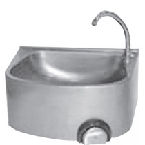 Lave main inox avec cuve semi-circulaire