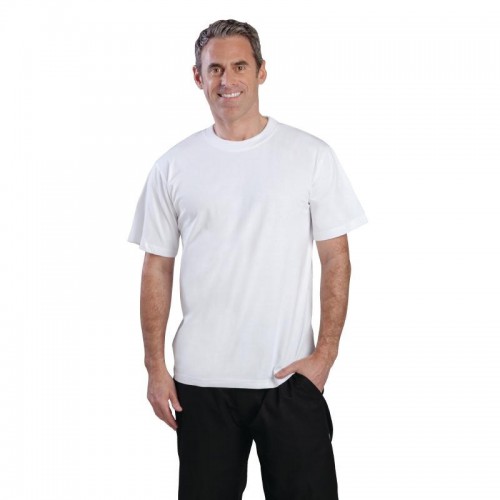 Tee-shirt unisexe blanc, 100% coton Tee-shirt unisexe blanc, 100% coton