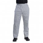 Pantalon de cuisinier unisexe Whites Vegas, petits carreaux noirs et blancs