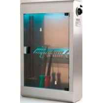 Armoirezde stérilisation à aimant ou panier, porte plexi, 10 couteaux 350 X 125 X 590 mm