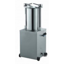 Poussoir manuel viande, carrosserie et cylindre extérieur en inox