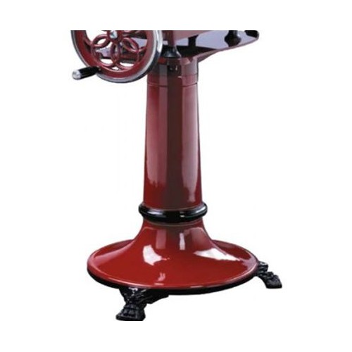 Piédestal en fonte avec roues pour trancheur manuel à l'ancienne Piédestal en fonte avec roues pour trancheur manuel à l'ancienne