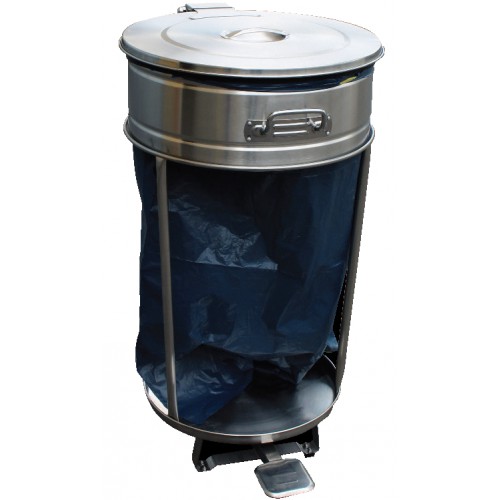 Support roulant inox pour sacs poubelles de 110 Litres Support roulant inox pour sacs poubelles de 110 Litres