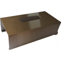 Support mural inox pour boites à gants , L 260 x P 95 x H 135 mm