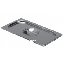 Couvercle avec encoche pour louche, inox AISI 304, GN1/2
