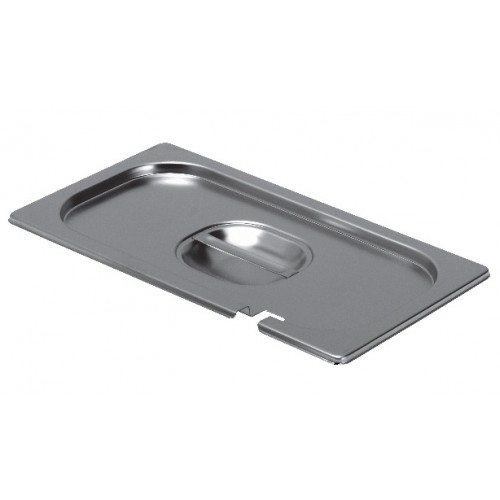 Couvercle avec encoche pour louche inox AISI 304 GN1/2 Couvercle avec encoche pour louche inox AISI 304 GN1/2
