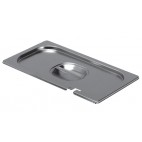 Couvercle avec encoche pour louche, inox AISI 304, GN2/3