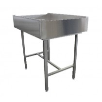 Table à épicer les poulets , inox AISI 304 , L 950 x P 700 x H 960 mm
