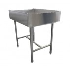 Table à épicer les poulets , inox AISI 304 , L 950 x P 700 x H 960 mm