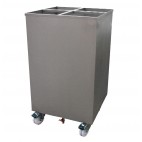 Chariot pour trempage de broche de rotissoire , inox AISI 304 , L 500 x P 500 x H 900 mm
