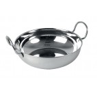 Wok de présentation inox à fond plat