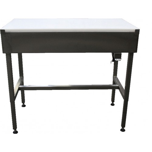 Table de découpe sur vérins hydrauliques, dessus Inox Table de découpe sur vérins hydrauliques, dessus Inox