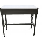Table de découpe sur vérins hydrauliques, dessus Inox