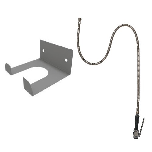 Robinetterie cuisine douchette de rinçage accrochable patte d'accroche flexible inox L-2000 mm Robinetterie cuisine douchette de rinçage accrochable patte d'accroche flexible inox L-2000 mm