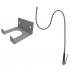 Robinetterie cuisine douchette de rinçage accrochable patte d'accroche flexible inox L-2000 mm