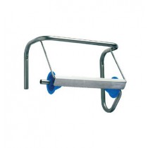 Support mural dérouleur de bobine, en inox, L 390 x P 225 x H 280 mm